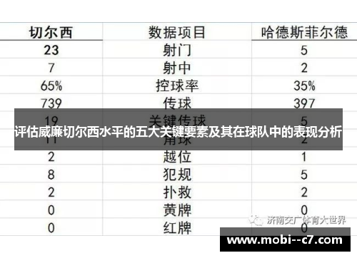 评估威廉切尔西水平的五大关键要素及其在球队中的表现分析 评估威廉切尔西水平的五大关键要素及其在球队中的表现分析